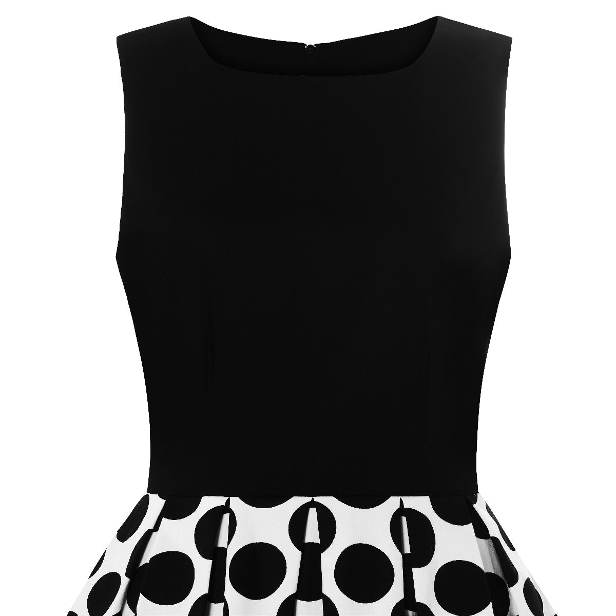 Annie Retro Monotone Polka Dot Dress
