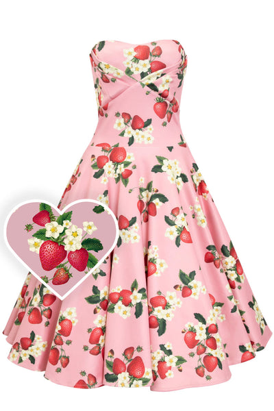 Melissa Retro Pink Strawberry Dress